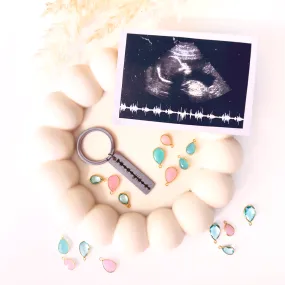 Actual Baby's Heartbeat Engraved Rectangle Keychain