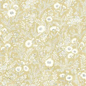 Agathon Wheat Floral Wallpaper from the Delphine Collection