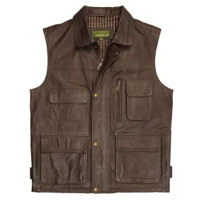 Alf: Men's Brown Leather Vest