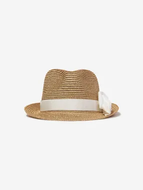 Angels Face Girls Santi Straw Trilby Hat in Gold