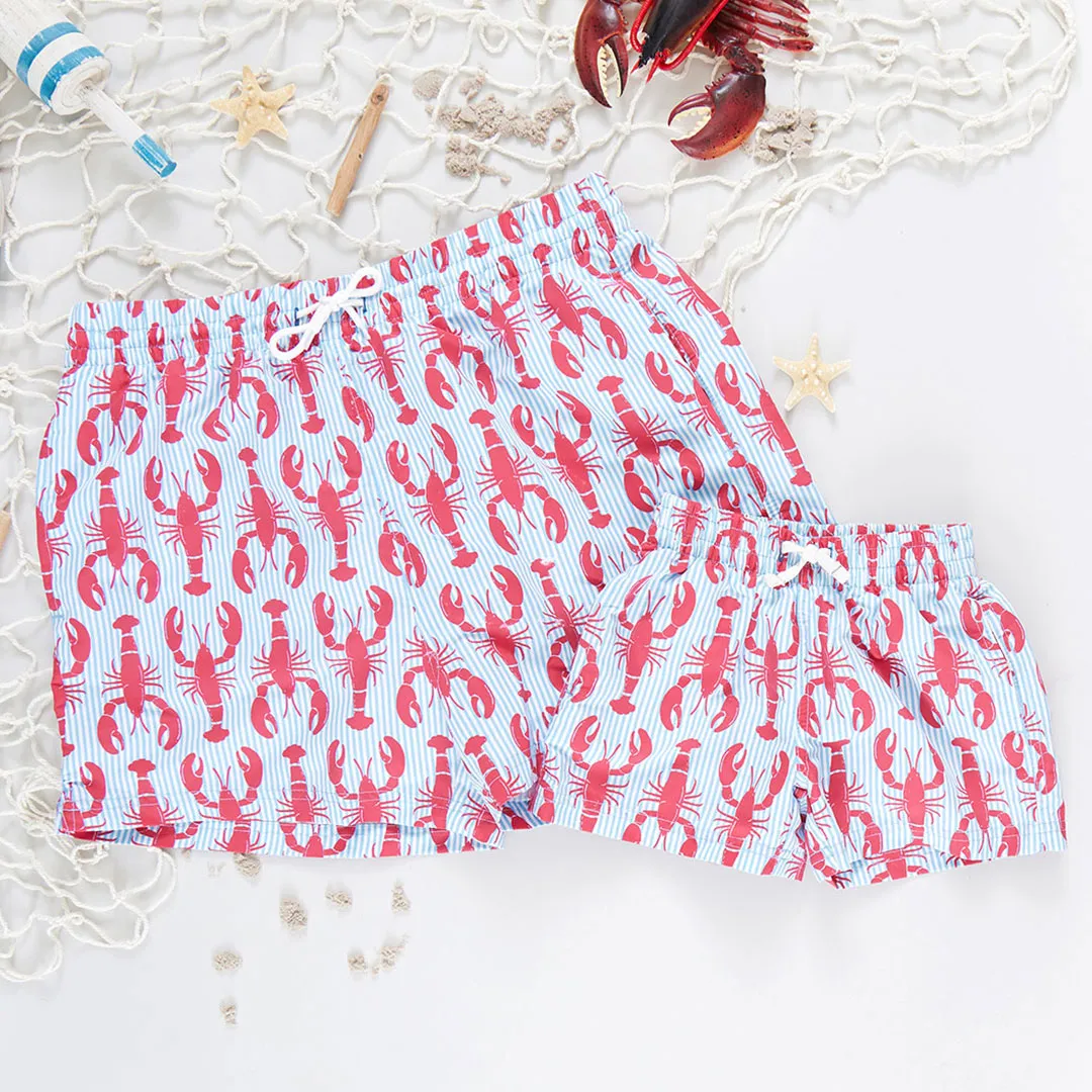 Baby Boys Swim Trunk - Lobster Stripe