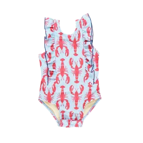 Baby Girls Katniss Suit - Lobster Stripe