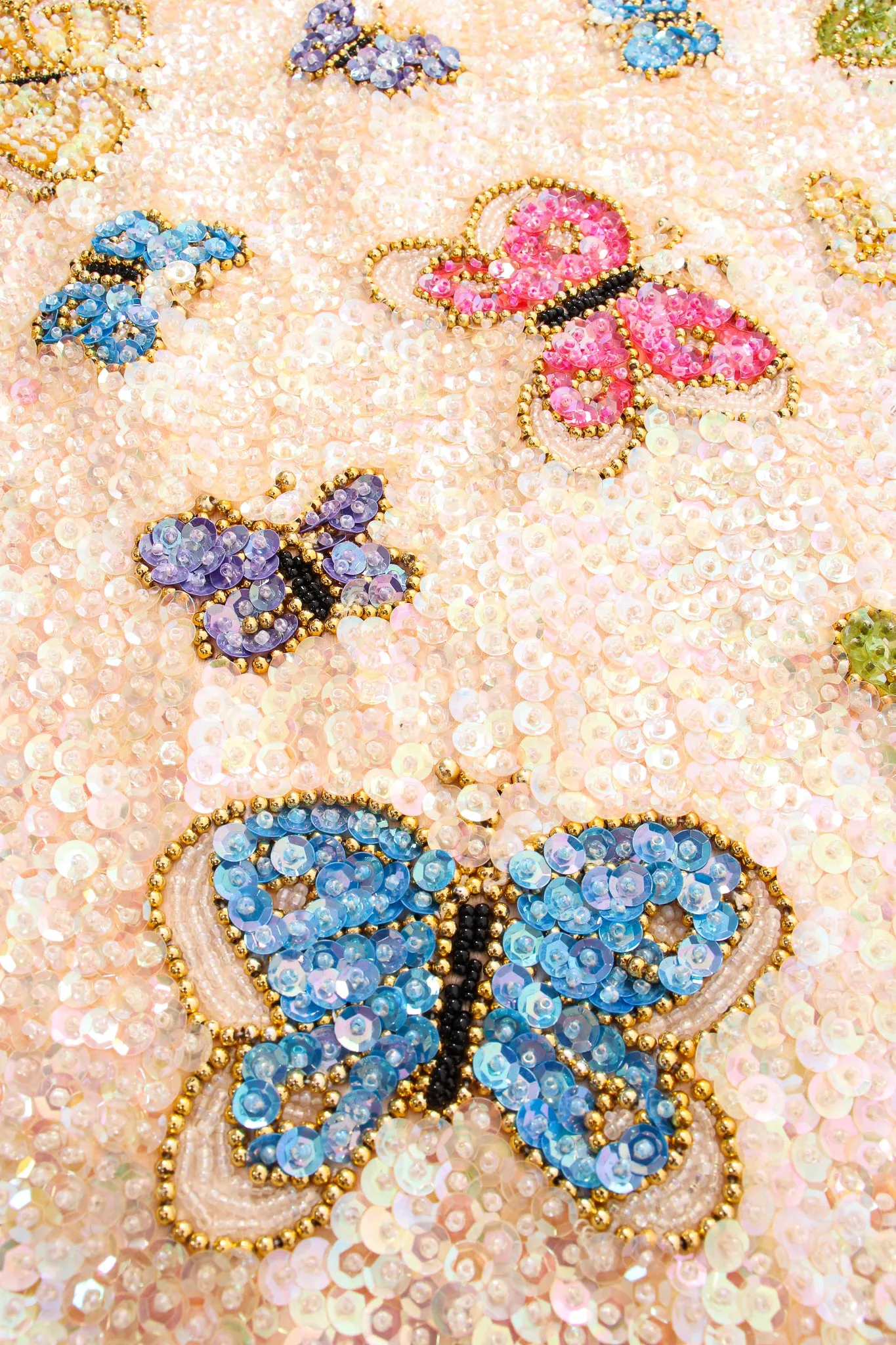 Beaded Butterfly Halter Gown