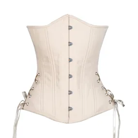 Beige Cotton Corset, Slim Silhouette, Long