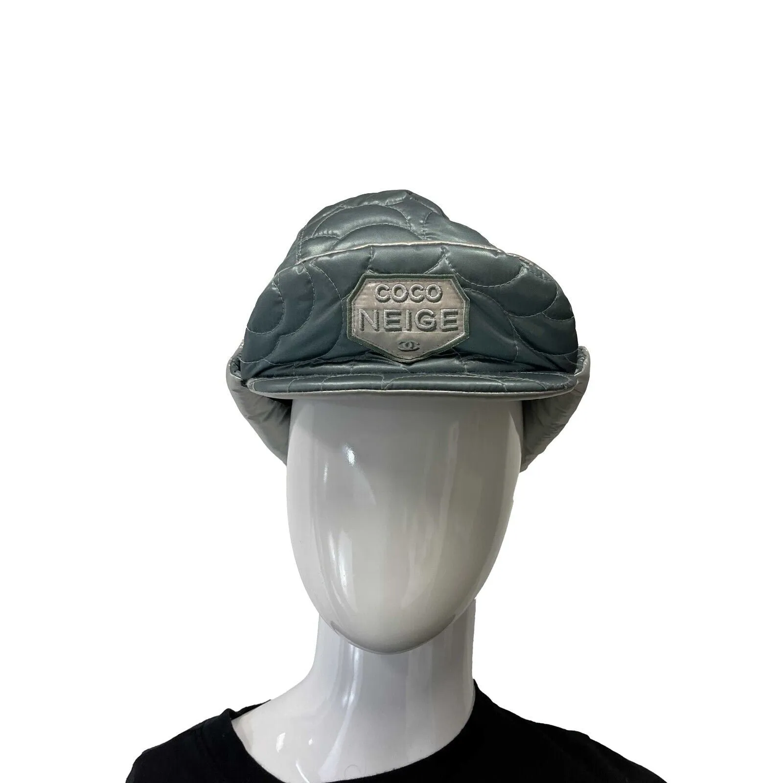 Chanel - Coco Neige Collection Hat - Green, Grey - Size M - Never Used!