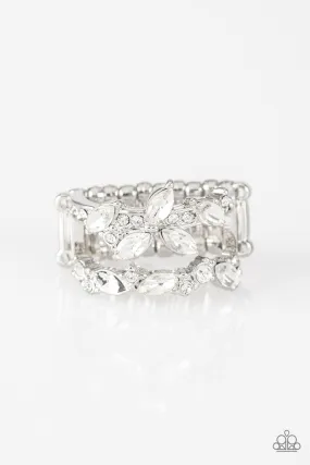 Cosmo Collection White Rhinestone Ring - Paparazzi Accessories