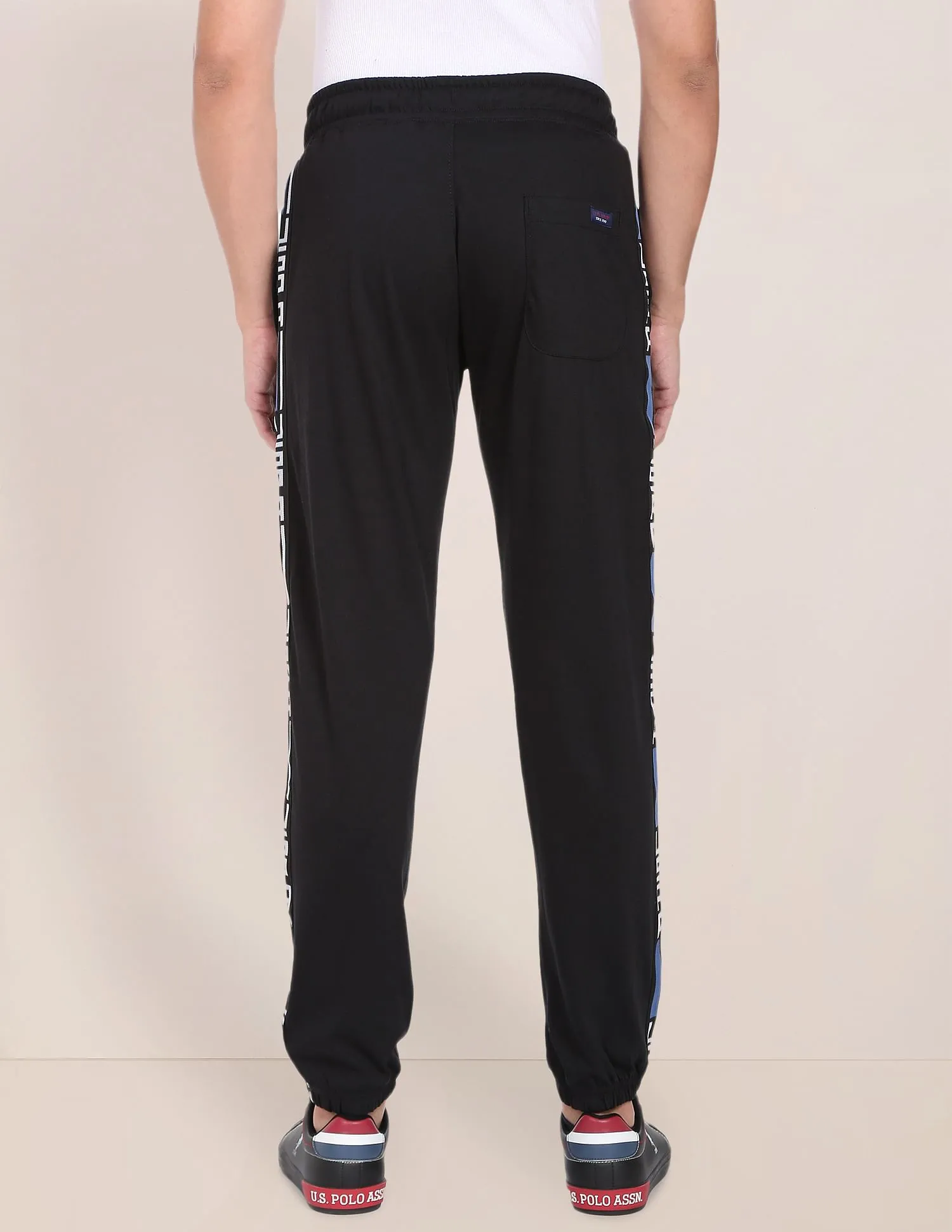 Drawstring Waist Brand Tape Joggers