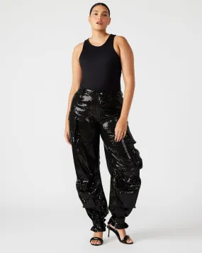 DUO SEQUIN PANT BLACK