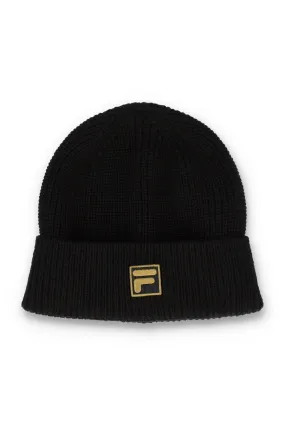 Fila Vintage Men's Akey Luxury Wool Beanie Hat Black