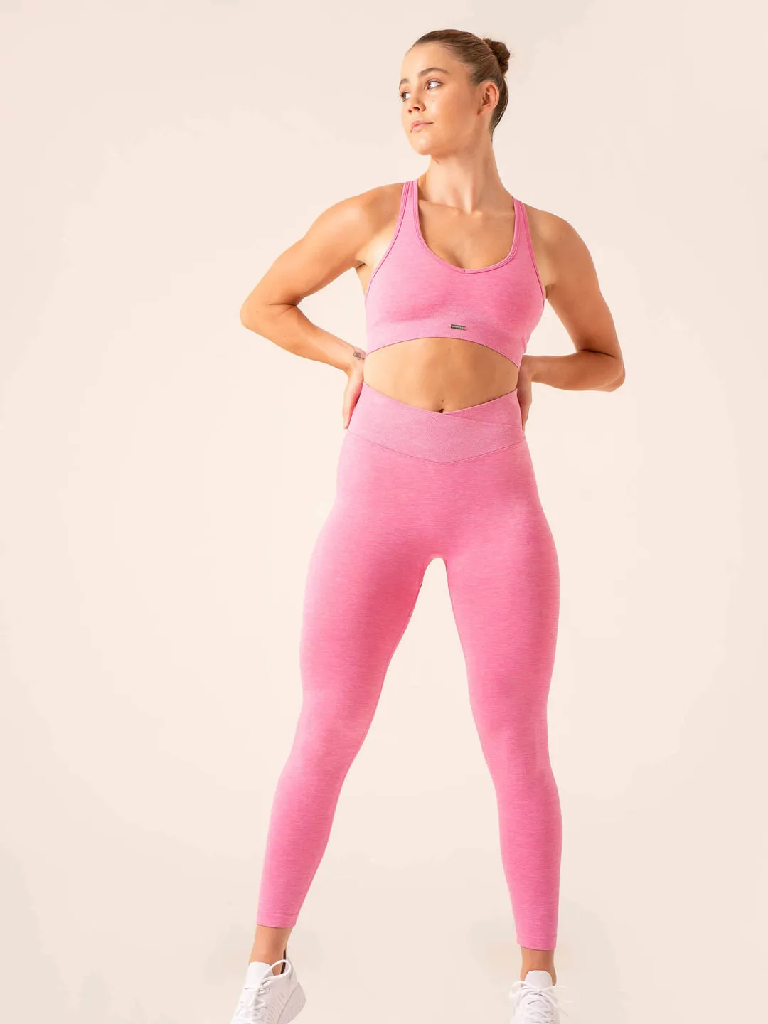 Focus Scrunch Seamless Leggings | Hot Pink Marl