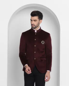 Formal Wine Textured Blazer - Franco