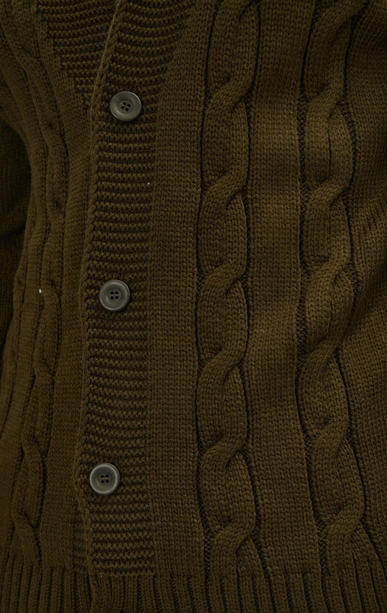 Four Button Down Cardigan - Khaki