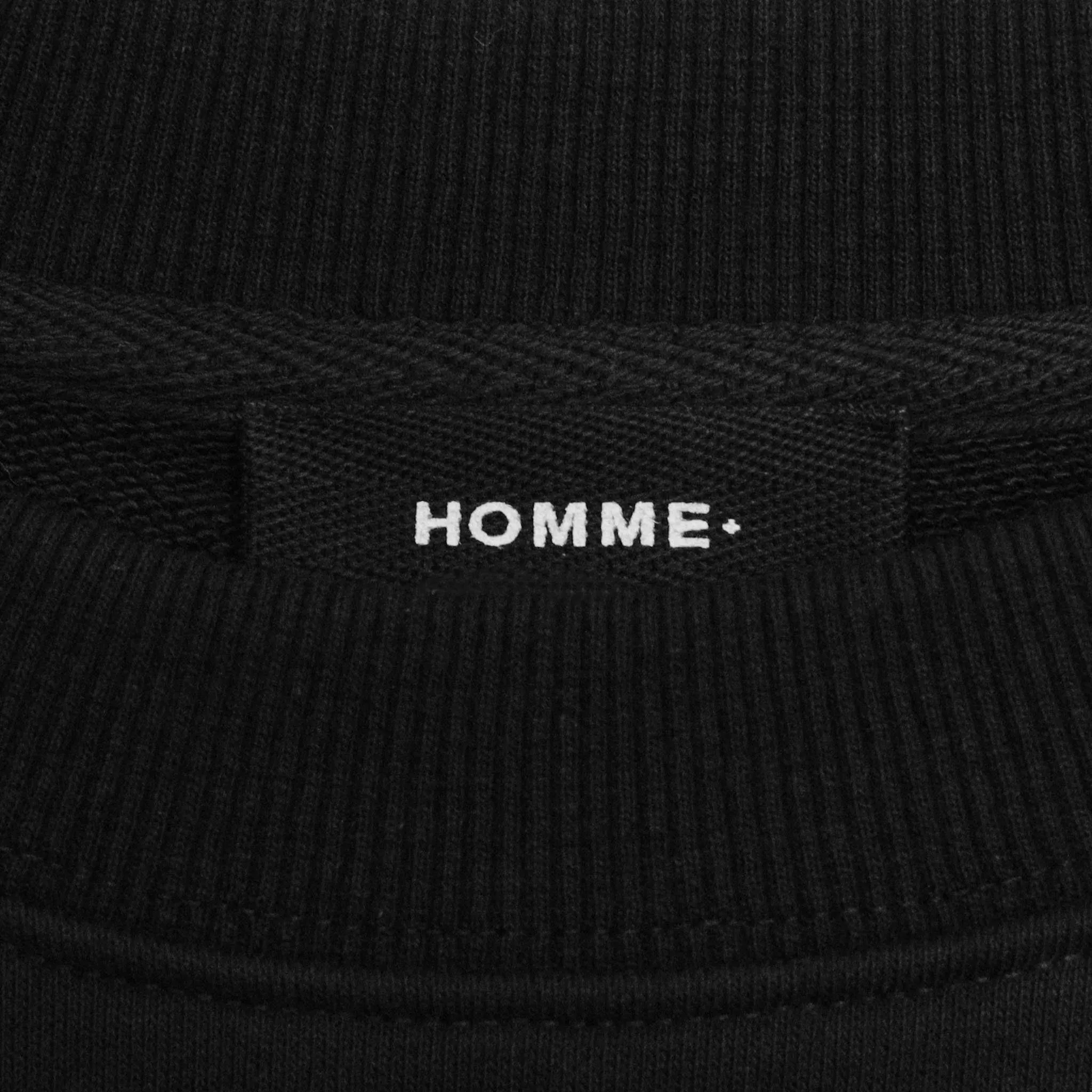 HOMME  Triangle Patch Crewneck Black