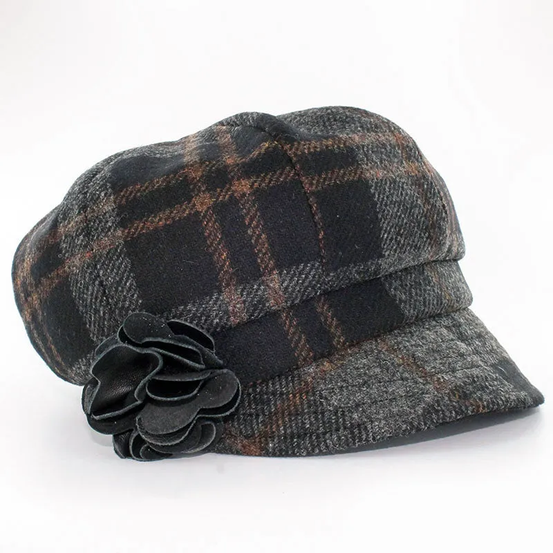 Irish Ladies Wool Newsboy Cap