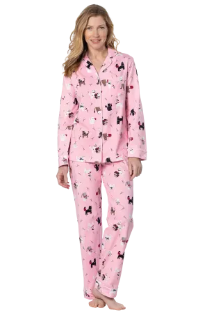 Kitty In Paris Button-Front Pajamas