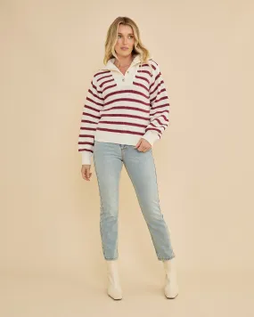 Lina Striped Knit - Mahogany