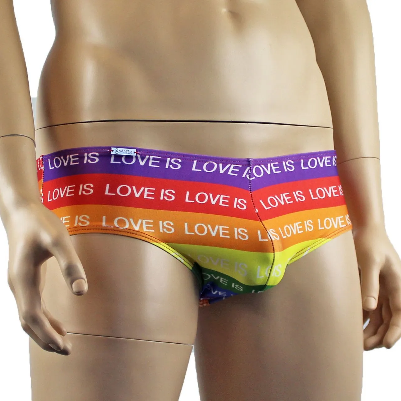 Mens Gay Pride Love Is Love Rainbow Mini Low Rise Boxer Shorts