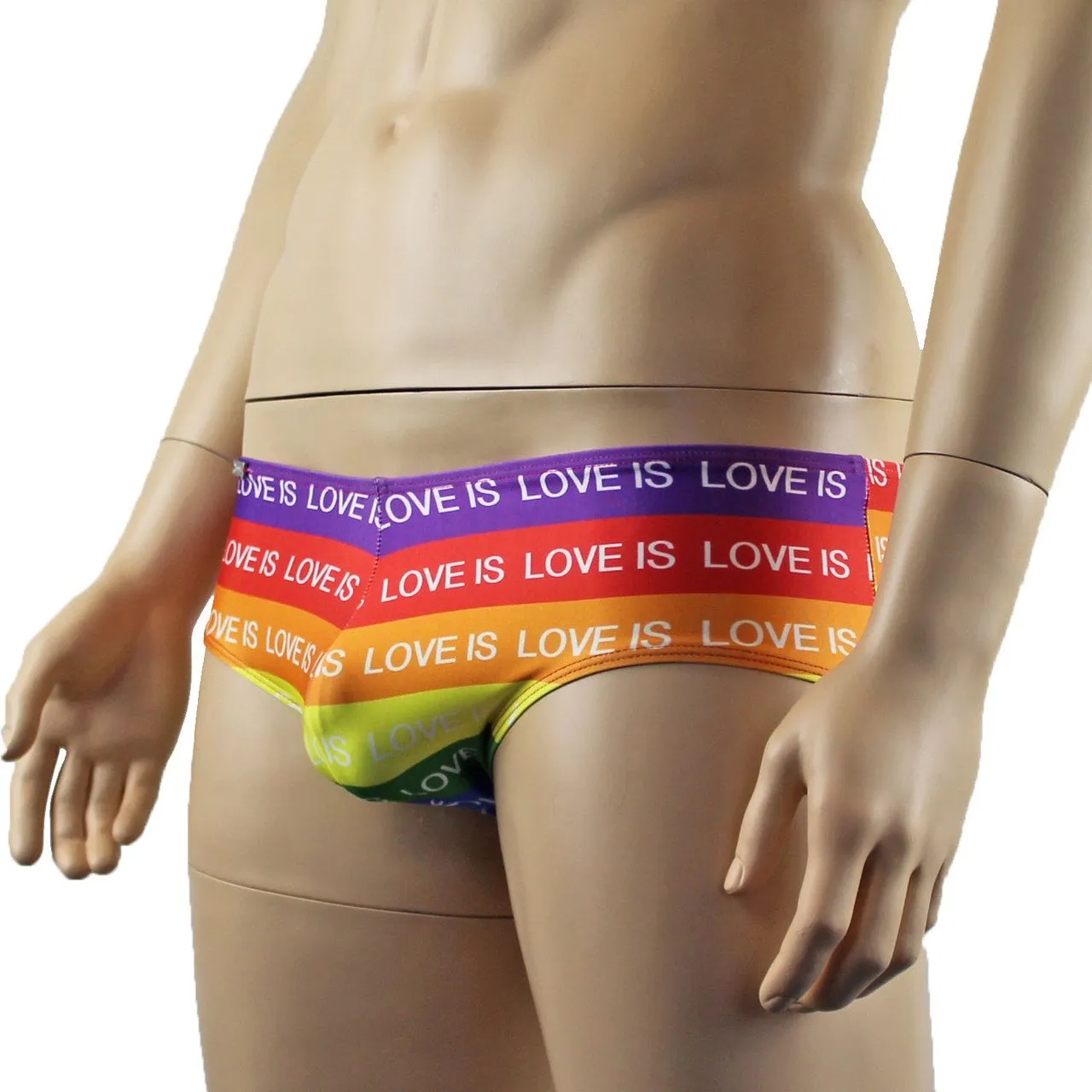 Mens Gay Pride Love Is Love Rainbow Mini Low Rise Boxer Shorts