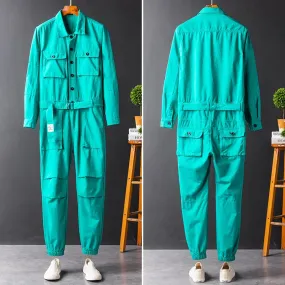 Men's High Streetwear Casual Workwear Jumpsuit