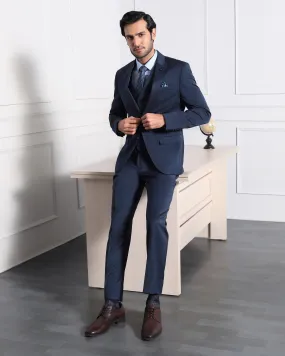 Must Haves Three Piece Midnight Navy Solid Formal Suit - Jaguar