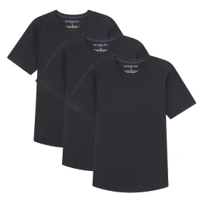 Organic V-Neck T-Shirt 3 Pack / Black