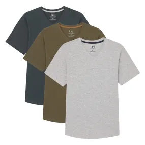 Organic V-Neck T-Shirt 3 Pack / High Line Hues