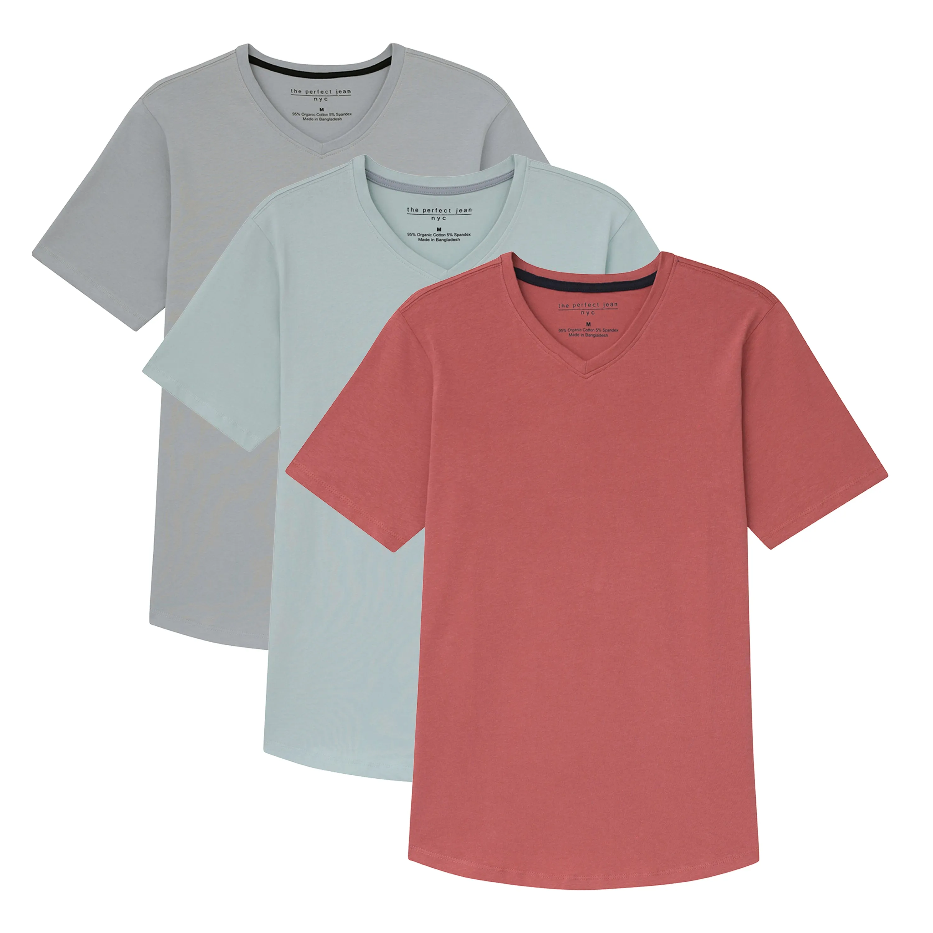 Organic V-Neck T-Shirt 3 Pack / Seaside Sundown