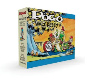 Pogo The Complete Syndicated Comic Strips Box Set: Volume 1 & 2: Through the Wild Blue Wonder and Bona Fide Balderdash