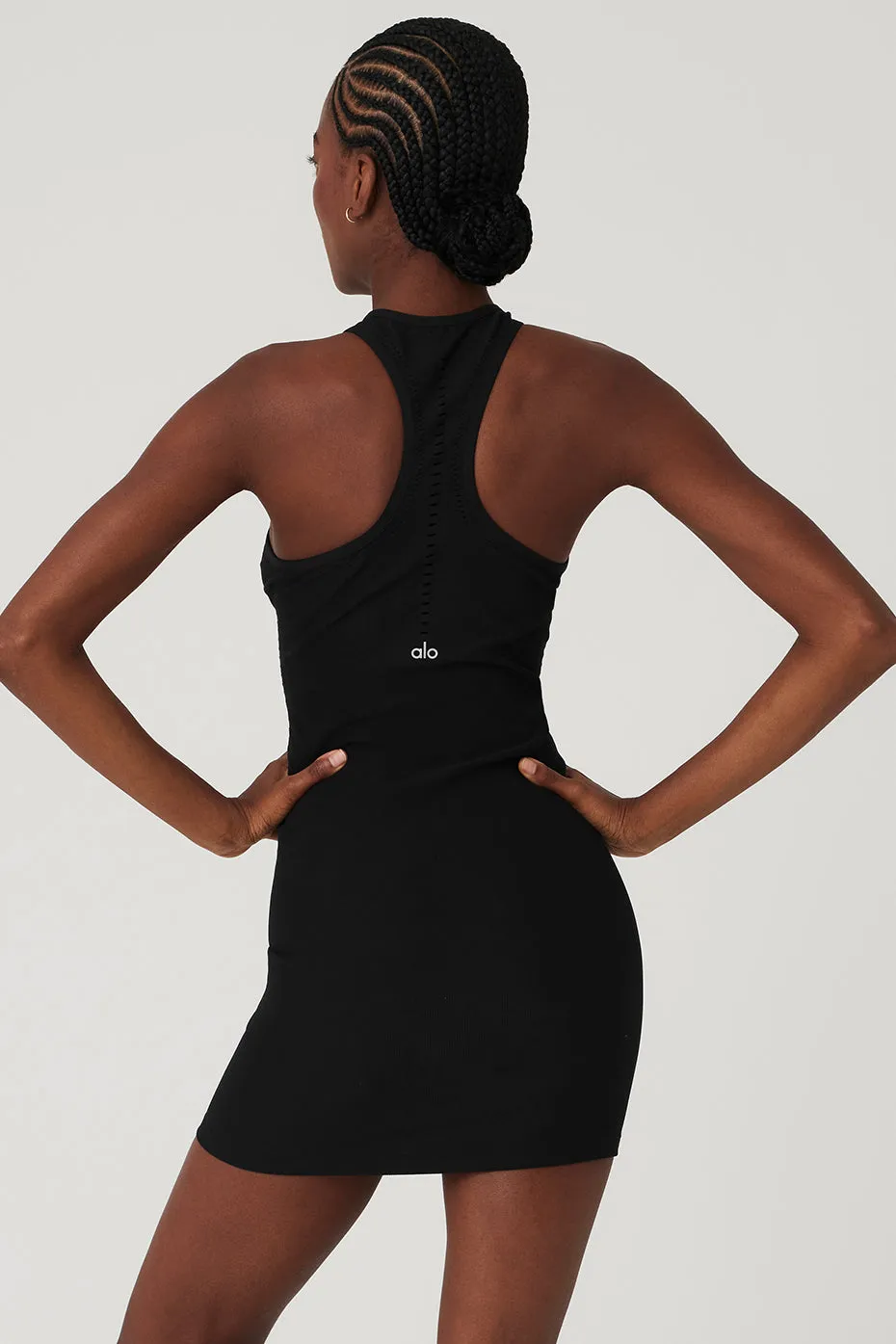 Seamless Open Air Racerback Dress - Black