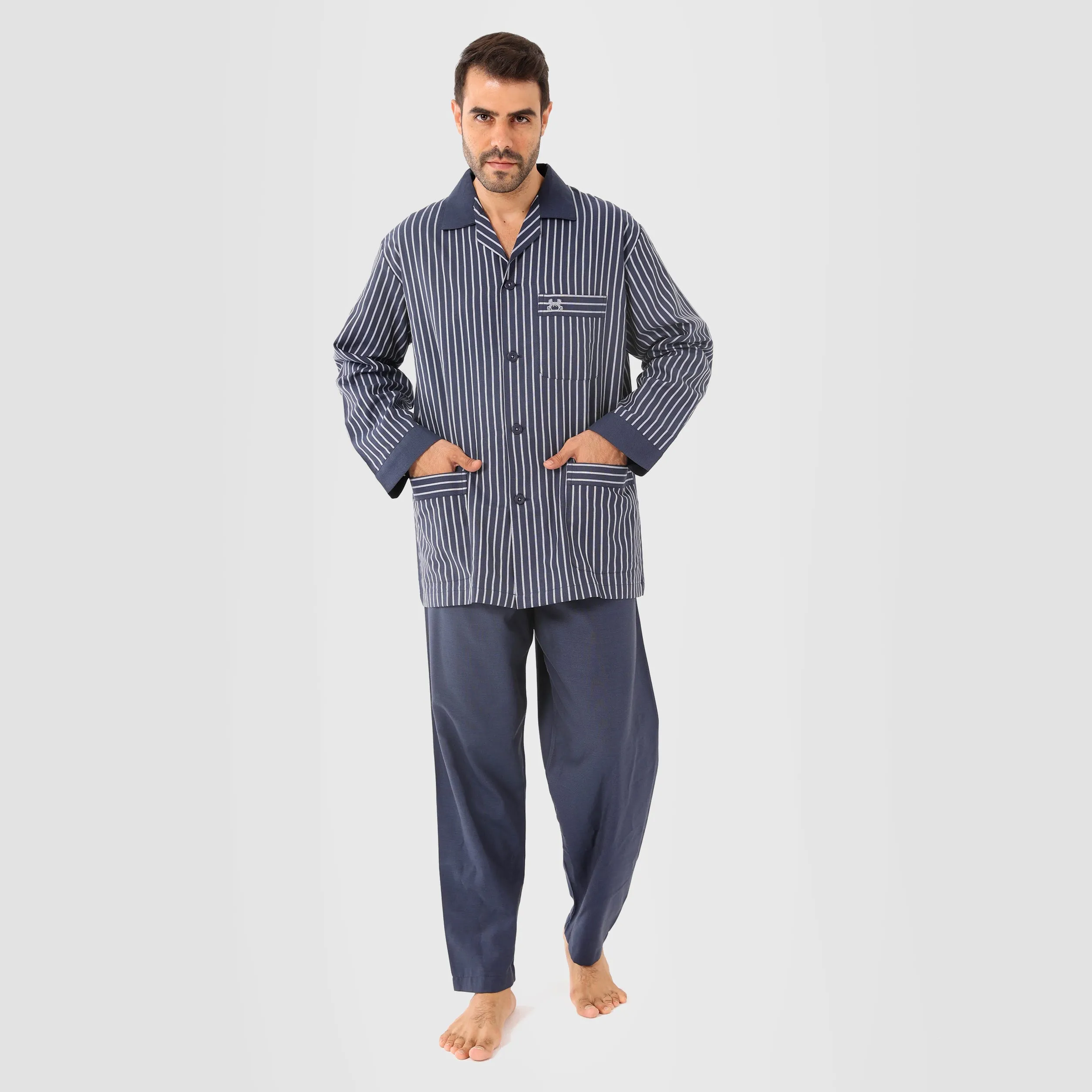 Strip Navy Classic Pajama(131)