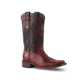 Texas Country Exotic Boot Caiman Belly Cola Brandy LM80